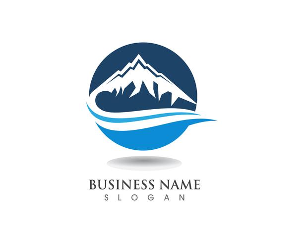 Vettore del modello di affari di logo e di simboli della montagna