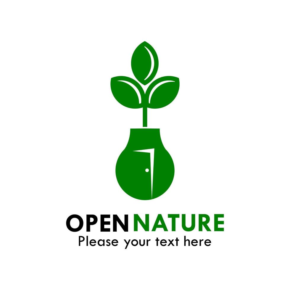 illustrazione del modello di progettazione logo natura aperta. adatto per natura, medicina, tecnologia ecc vettore