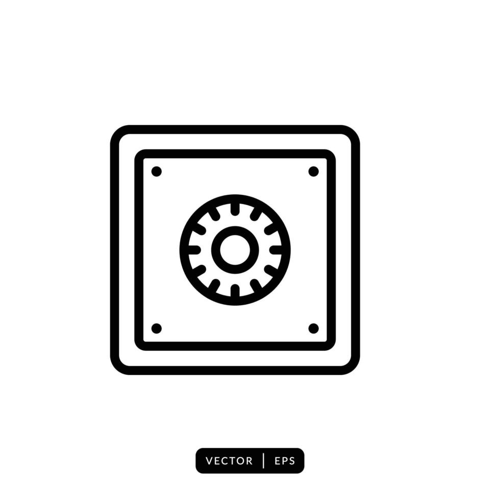 vettore icona cassetta di sicurezza - segno o simbolo