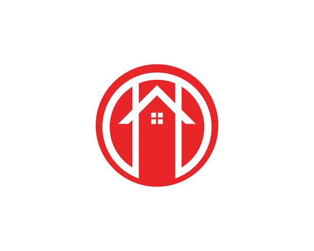 modello delle icone di simboli di logo delle costruzioni domestiche vettore