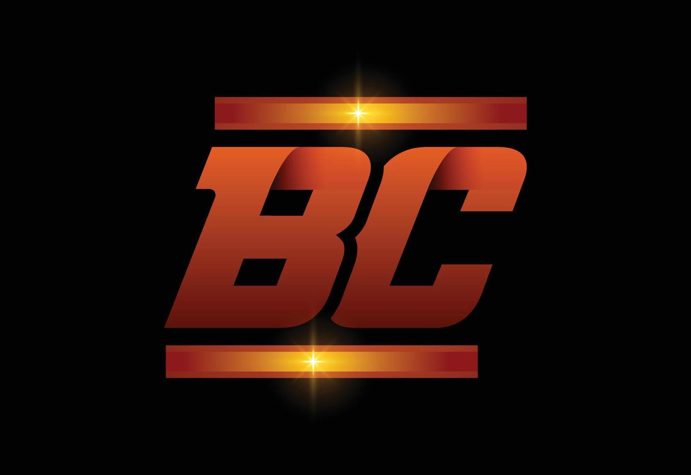lettera monogramma iniziale bc logo design vector. simbolo grafico dell'alfabeto per il business aziendale vettore