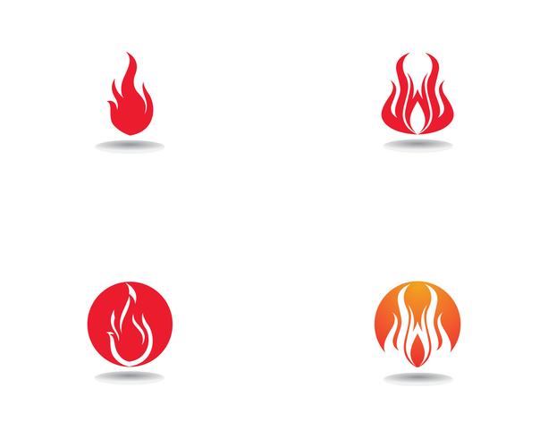 Fire Logo Template vector icon Concetto di logo di petrolio, gas ed energia