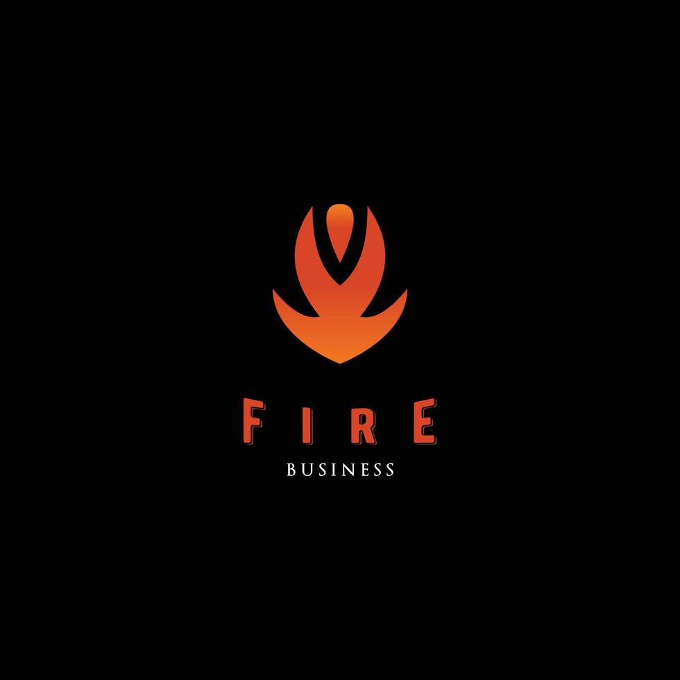 ispirazione per il design del logo dell'icona del fuoco vettore