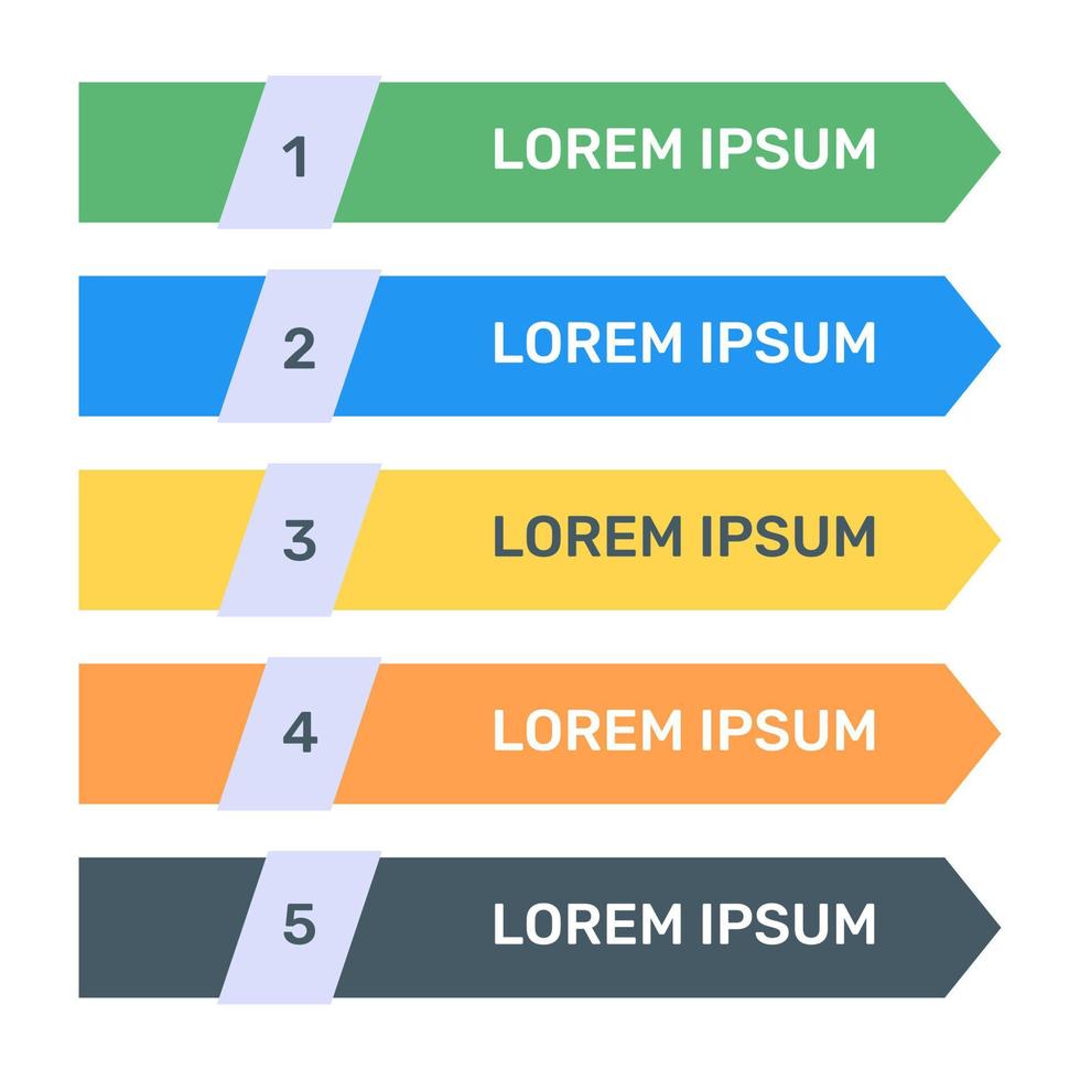 un'icona moderna del grafico numerico in stile piatto modificabile vettore