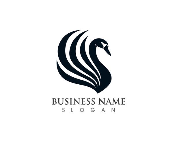 Swan logo Template vettoriale