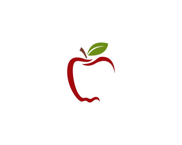 Vettore del modello di logo dell&#39;icona di progettazione dell&#39;illustrazione di vettore di Apple