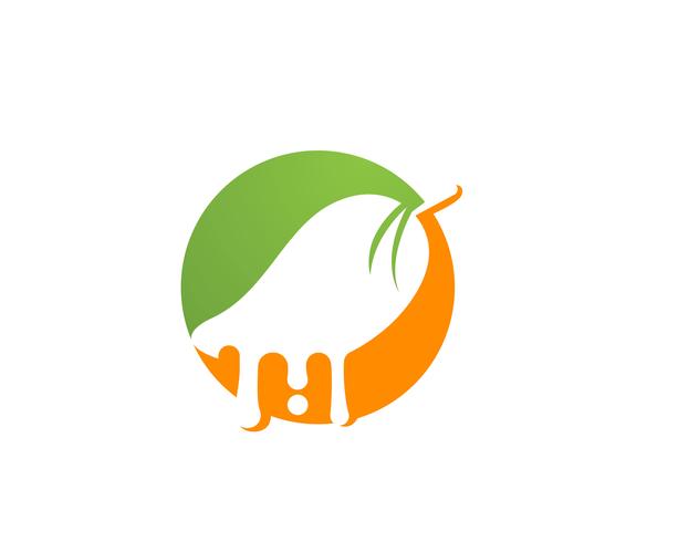 Frutto di mango simbolo del logo vettoriale