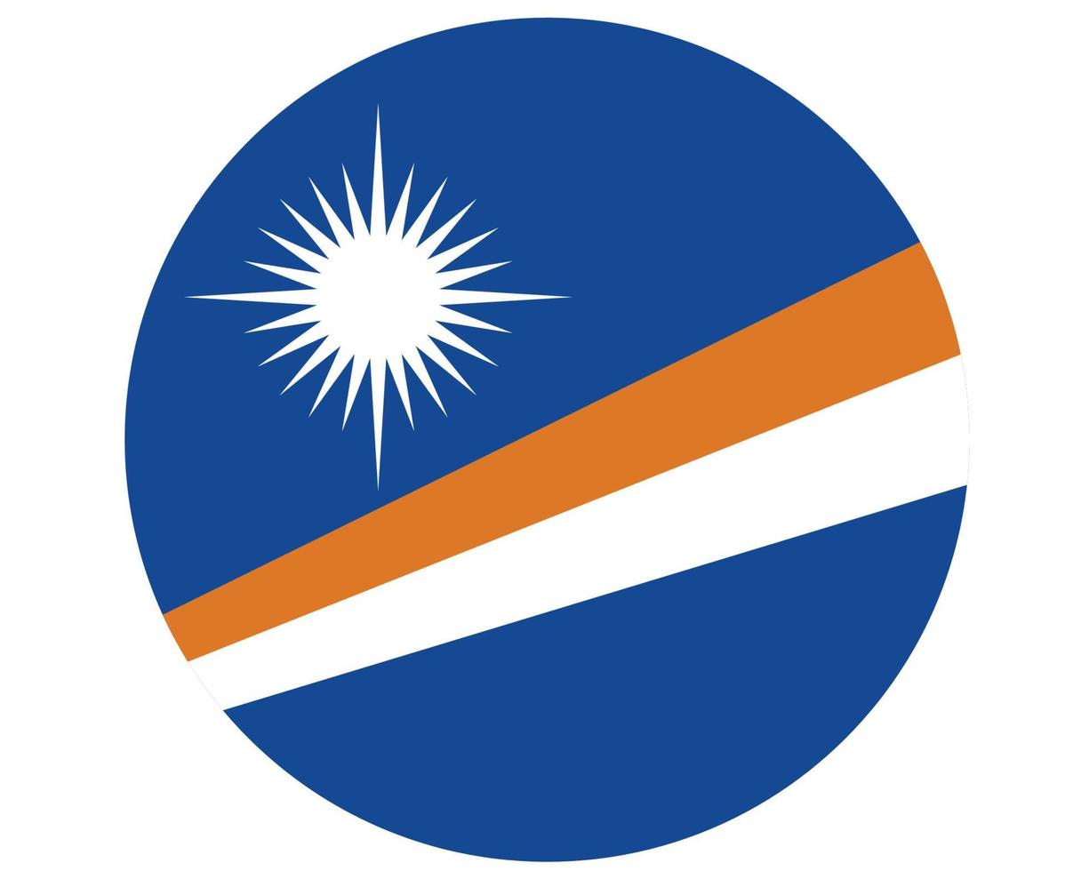 Isole Marshall bandiera nazionale oceania emblema icona illustrazione vettoriale elemento di design astratto