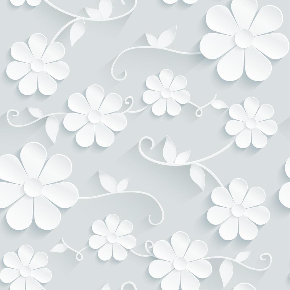 margherita del modello dei fiori su background.vector grigio vettore