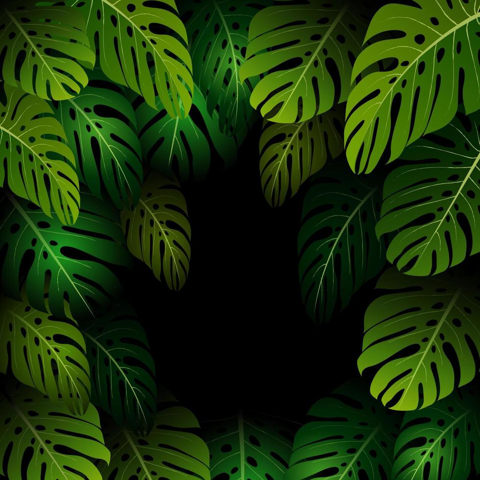 modello esotico con foglie tropicali background.vector vettore