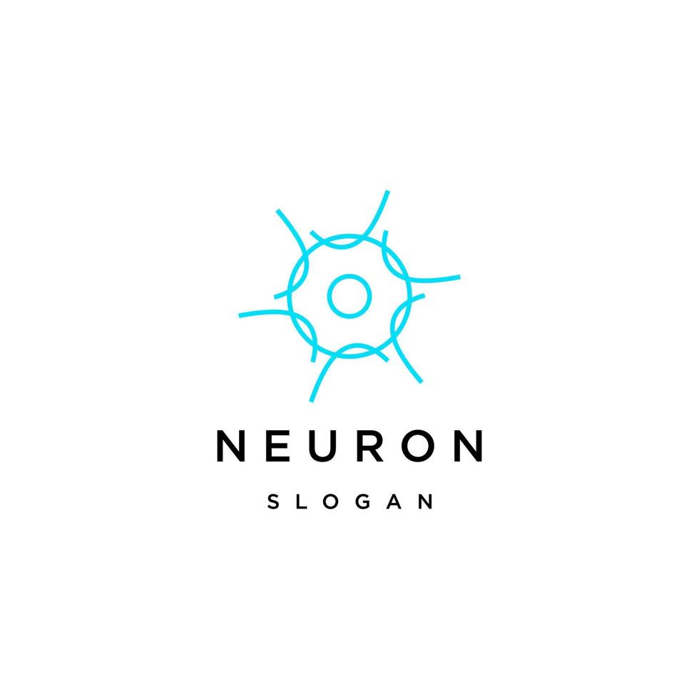 neurone logo icona modello di progettazione vettore piatto