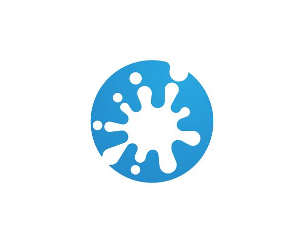 Logo di splash acqua e simbolo vettoriale