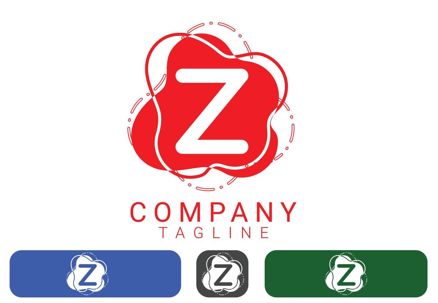 logo della lettera z creativa e modello di progettazione dell'icona vettore