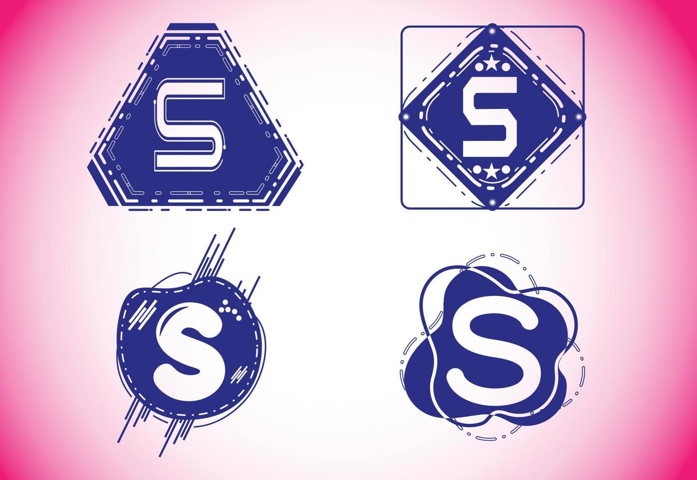 logo della lettera s creativa e modello di progettazione dell'icona vettore