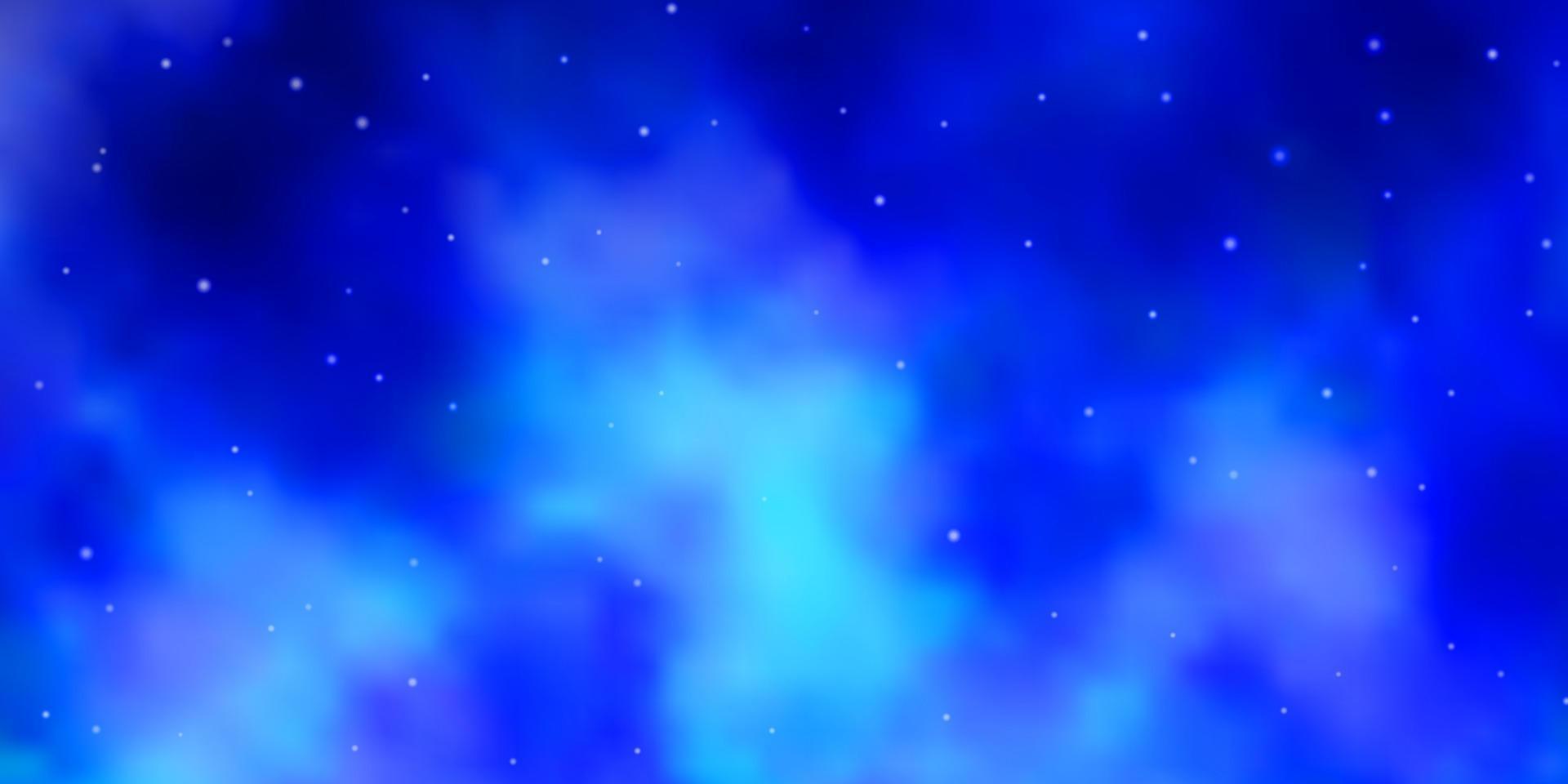 modello vettoriale azzurro con stelle al neon.