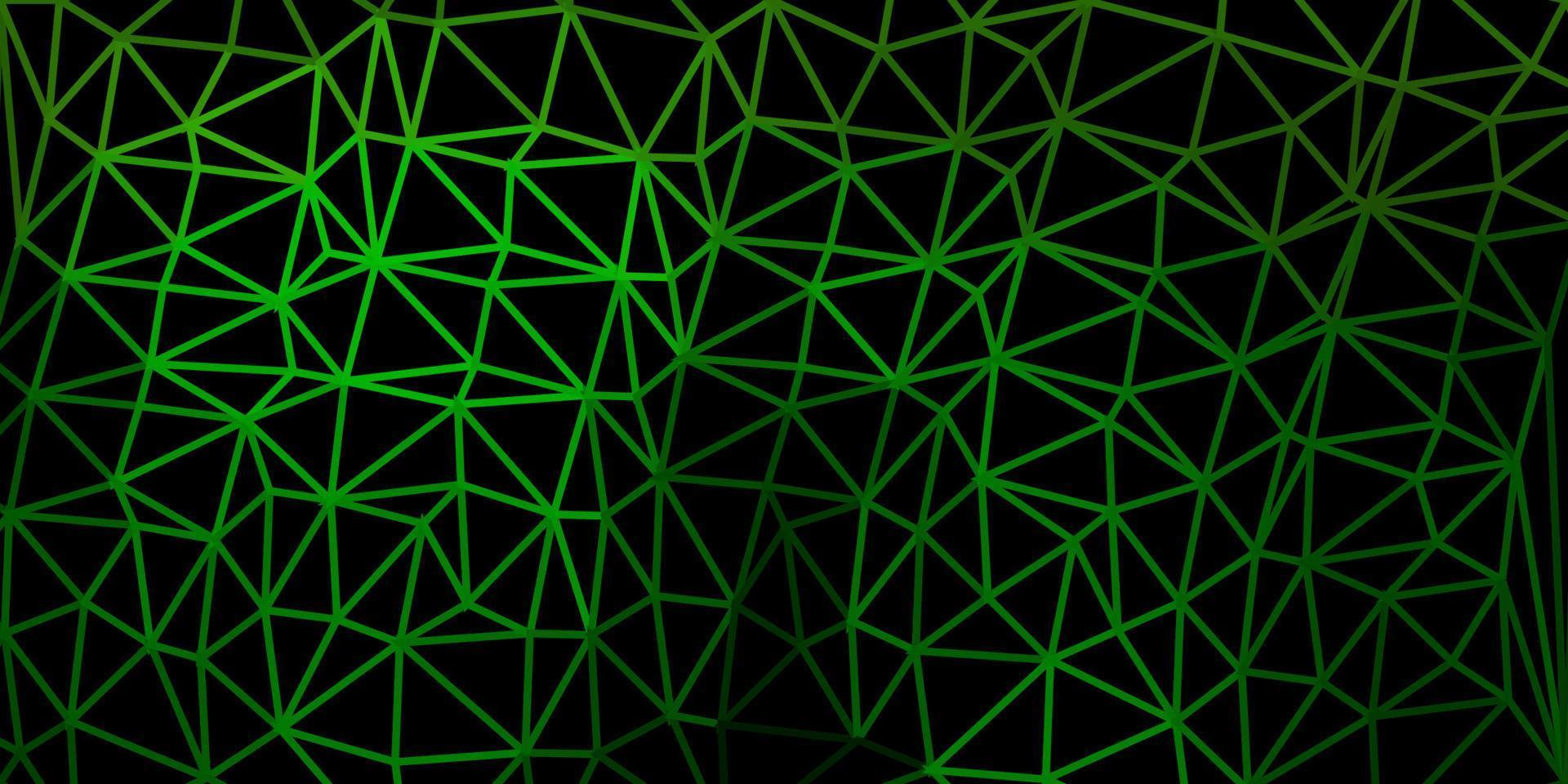 disegno poligonale geometrico di vettore verde scuro, giallo.