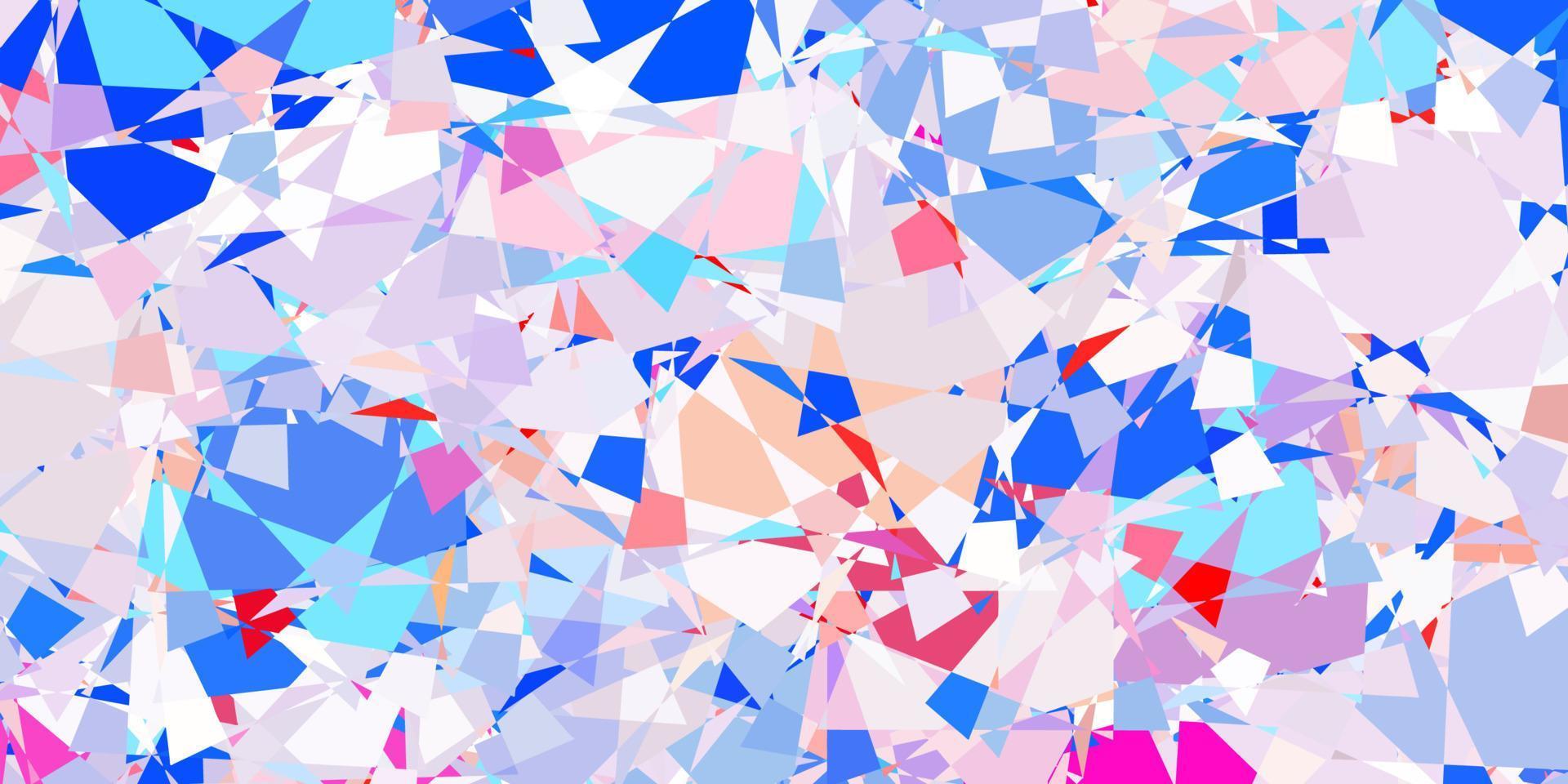 layout vettoriale rosa chiaro, blu con forme triangolari.