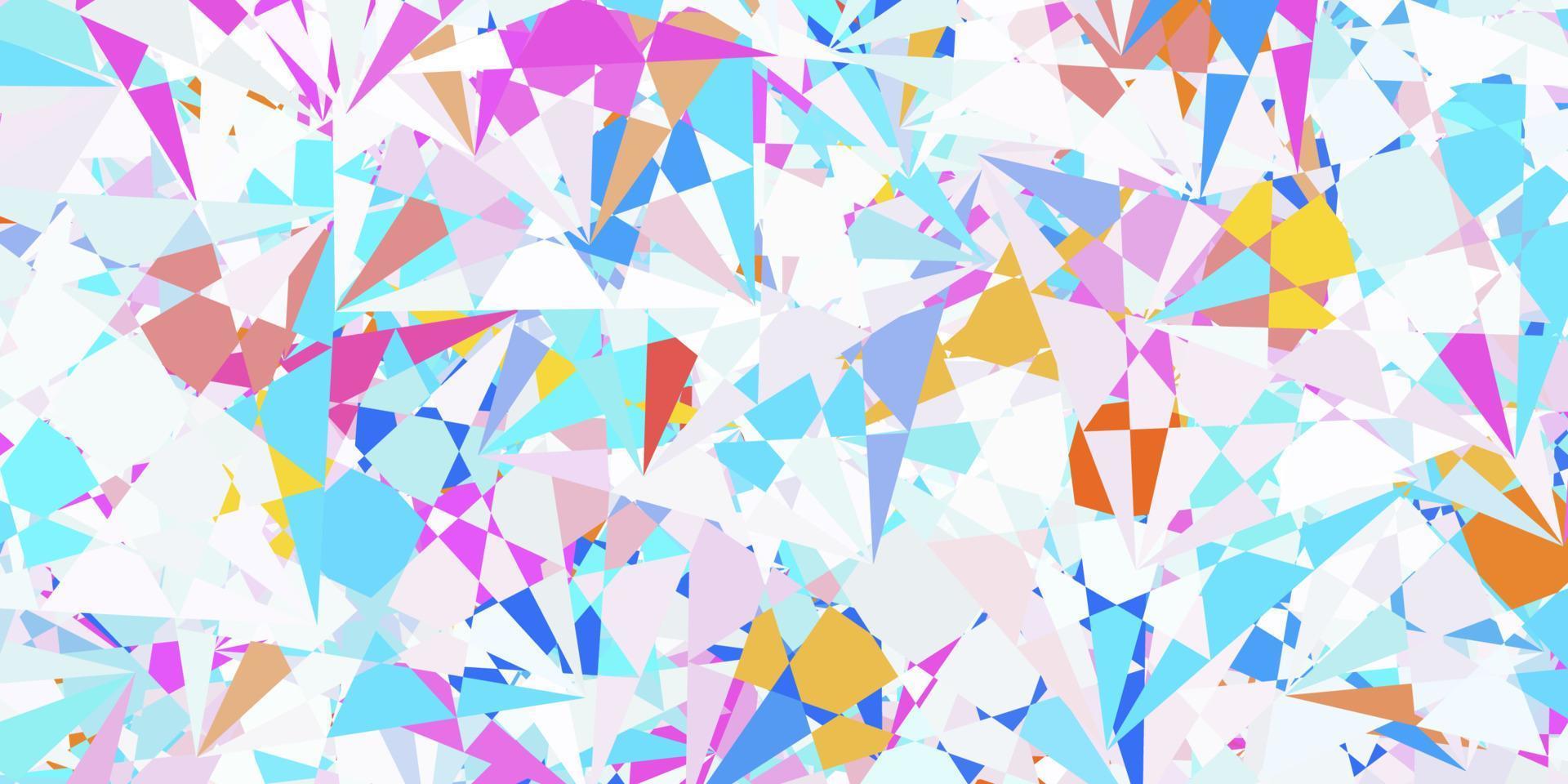sfondo vettoriale multicolore chiaro con triangoli, linee.