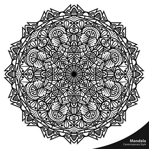 Elementi decorativi di stile contemporaneo di Mandala vettore