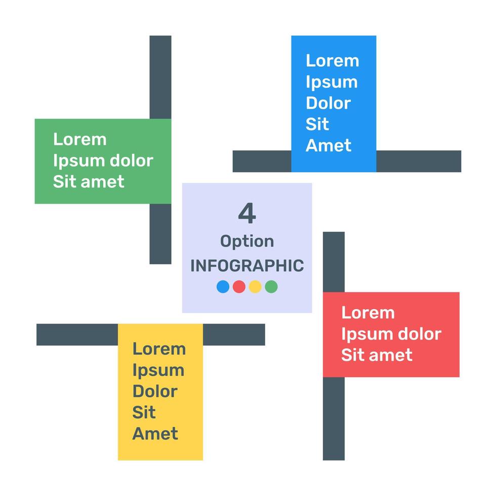 icona del modello di infografica quadrati nel vettore premium piatto