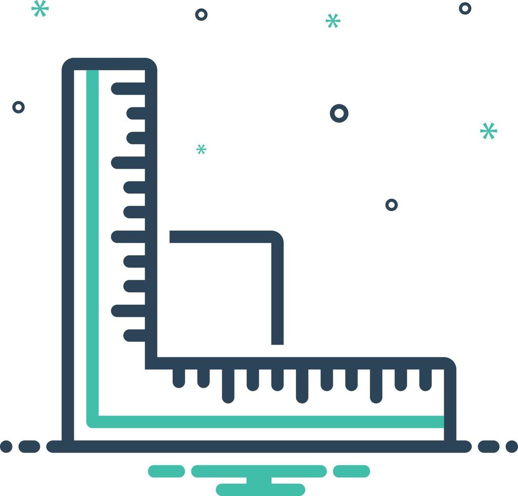 icona mix per righello vettore