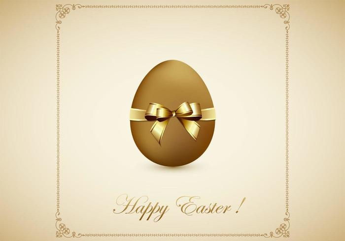 uovo d'oro vettore di Pasqua felice