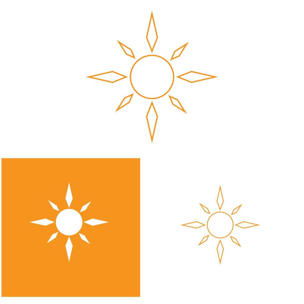 modello di logo dell'icona dell'illustrazione di vettore del sole