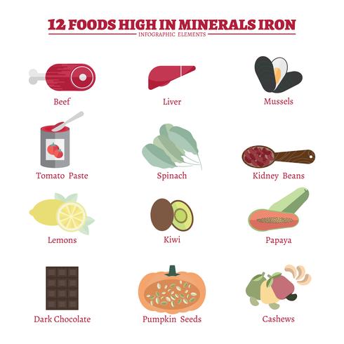 Infografica di ferro minerale vettore