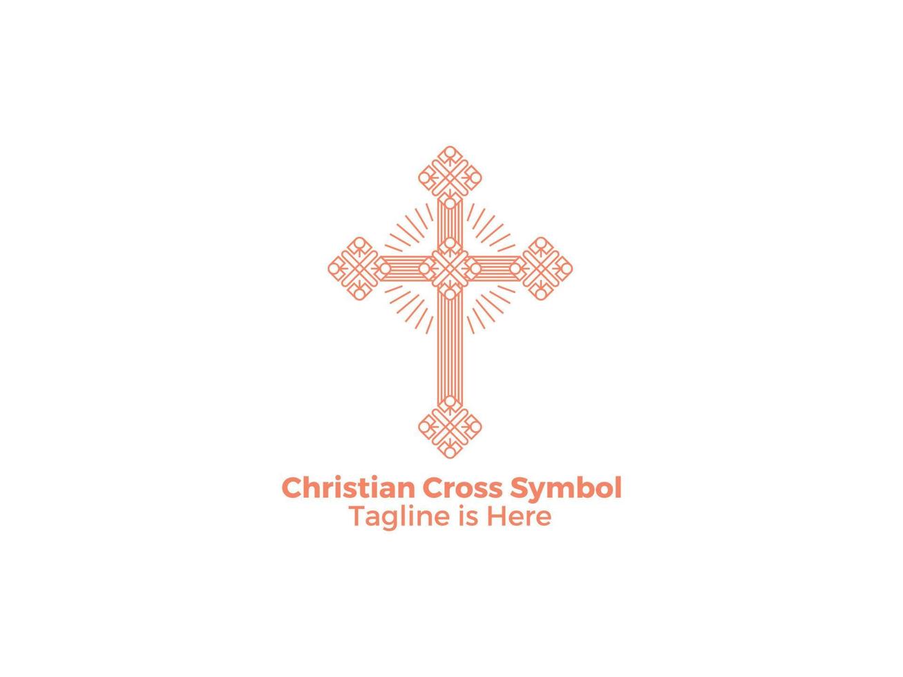 la croce è un simbolo della religione del cristianesimo cattolico l'icona del design della chiesa di gesù vettore