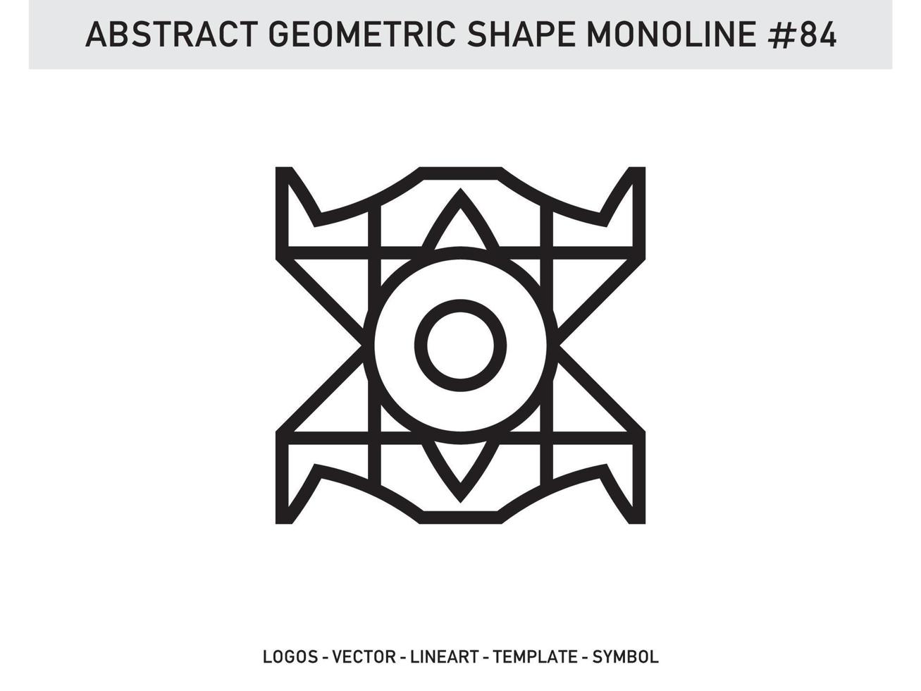 ornamento geometrico monoline forma astratta linea vettore libero