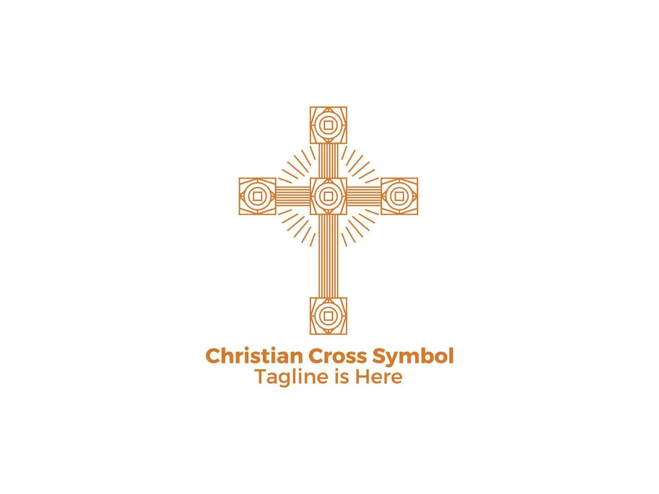 religione ornamentale cattolicesimo cristiano croce icona isolato su sfondo bianco vettore libero