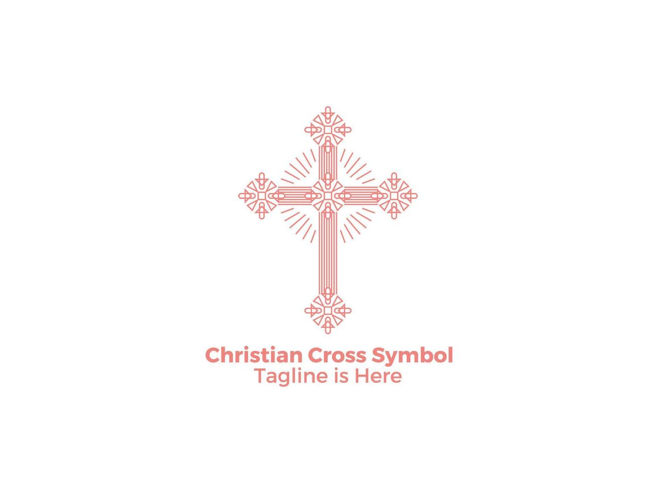 religione ornamentale cattolicesimo cristiano croce icona isolato su sfondo bianco vettore libero