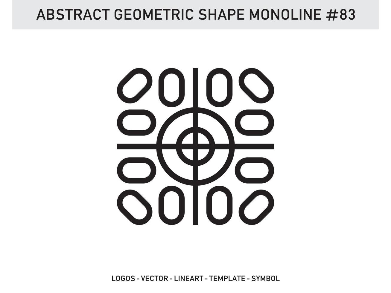 ornamento geometrico monoline forma astratta linea vettore libero