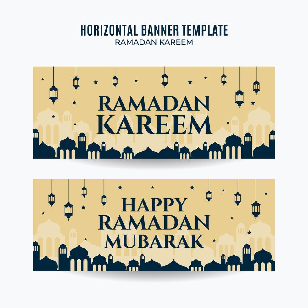 ramadan kareem banner web orizzontale spazio e sfondo vettore