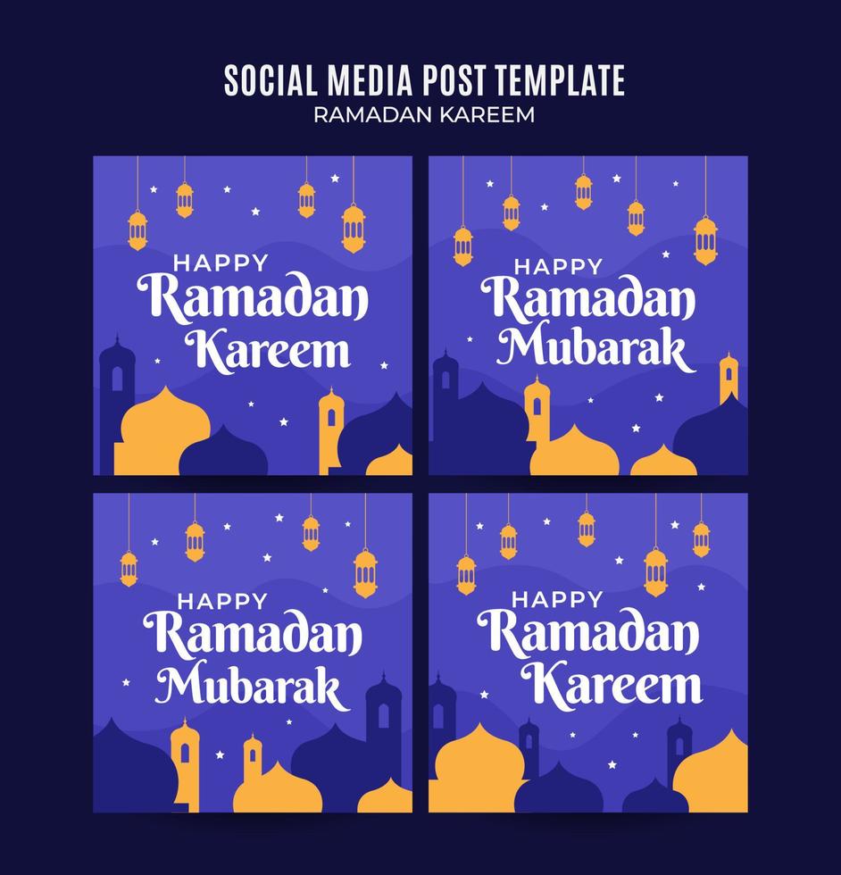 area e sfondo dello spazio banner web quadrato ramadan kareem vettore