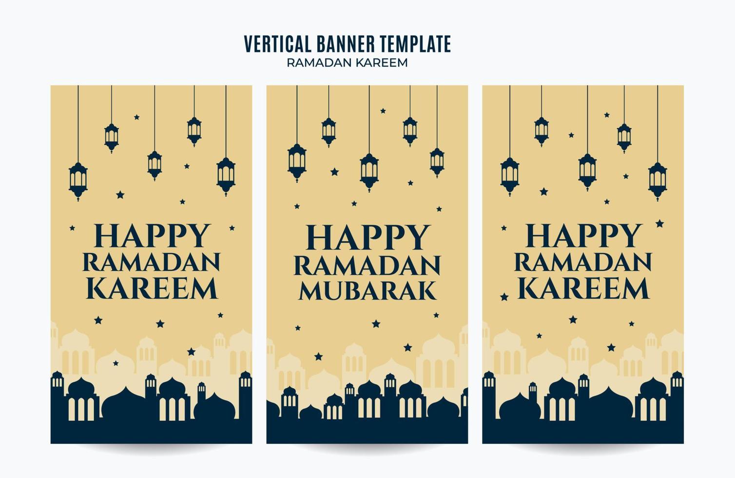 area e sfondo dello spazio banner web verticale ramadan kareem vettore