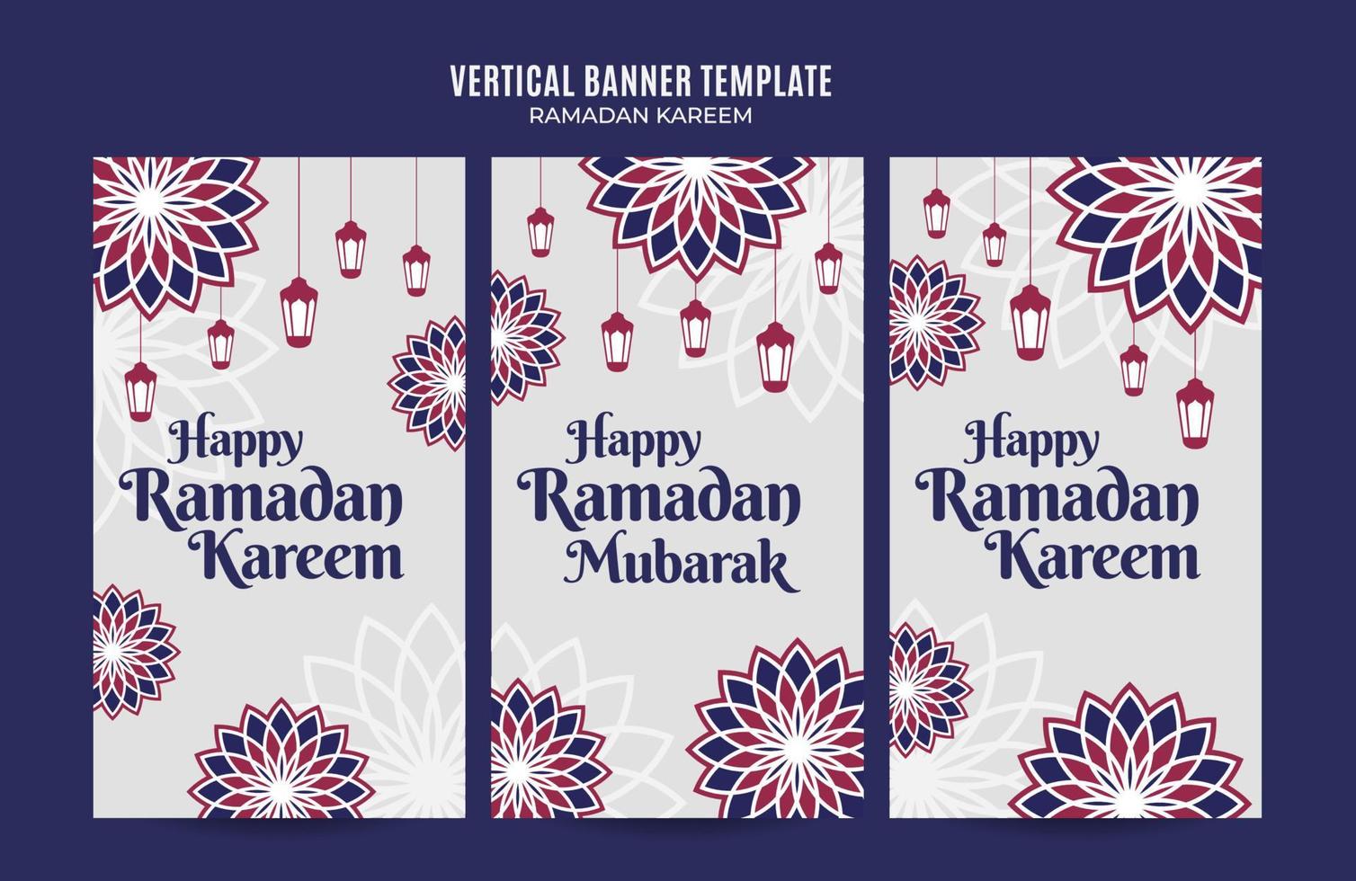 area e sfondo dello spazio banner web verticale ramadan kareem vettore