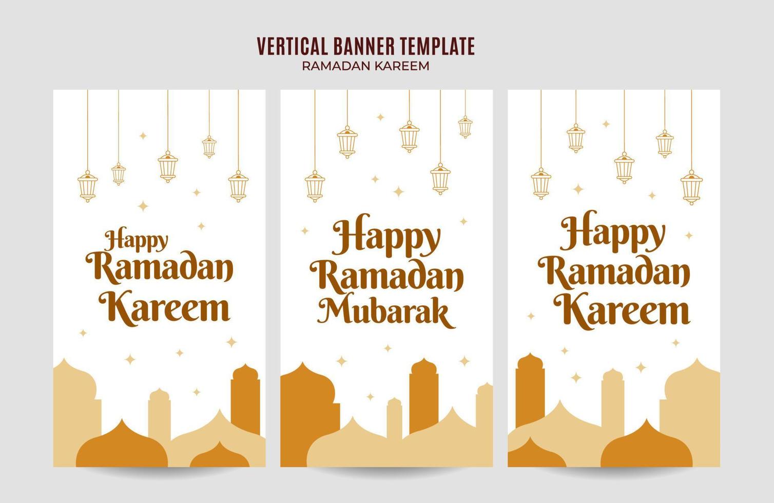 area e sfondo dello spazio banner web verticale ramadan kareem vettore