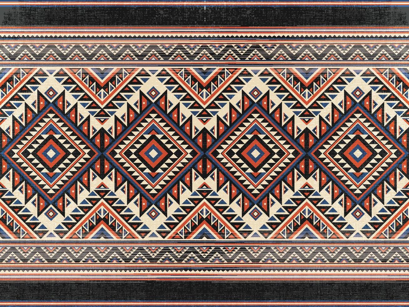 nativo americano indiano ornamento modello geometrico etnico tessile tessitura tribale azteco modello navajo messicano tessuto senza cuciture vettore decorazione moda