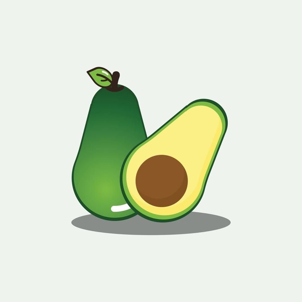 illustrazione grafica vettoriale di avocado di frutta, adatta per il design a tema di frutta