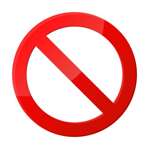 Icona del segnale di stop Notifiche che non fanno nulla. vettore