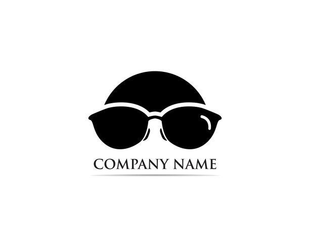 Occhiali Logo Design vettoriale