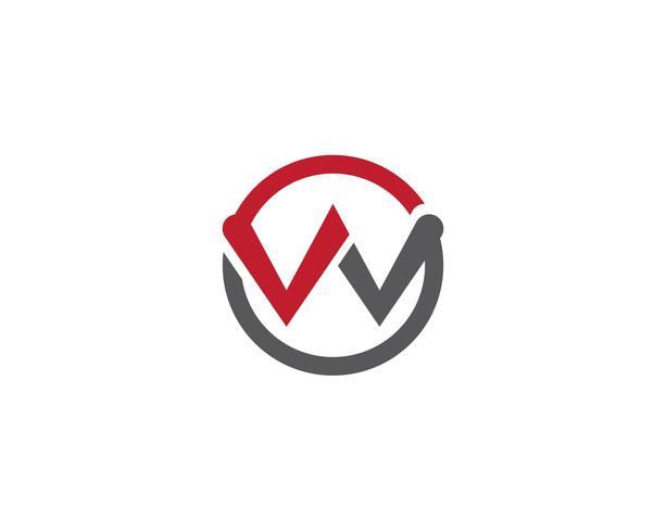 W logo e simbolo vettore