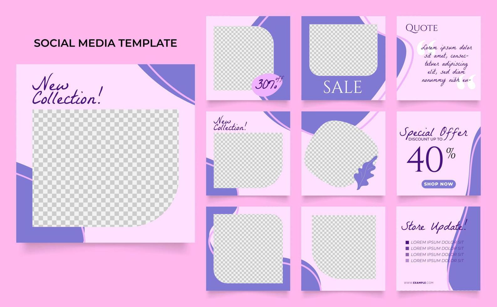 modello di social media completamente modificabile banner blog vendita di moda vettore