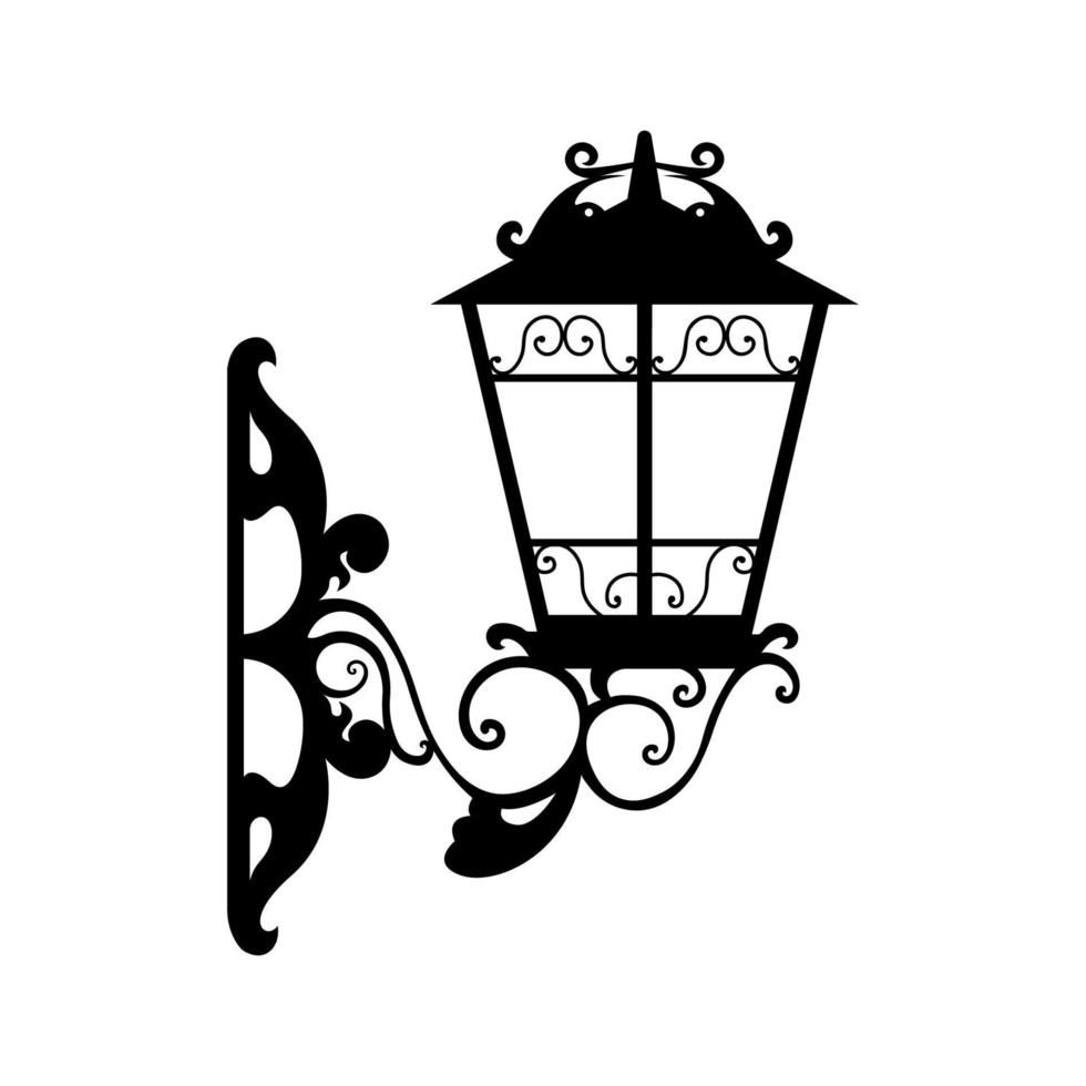 icona lampada da giardino, vettore silhouette lampada da giardino. illustrazione vettoriale eps.10