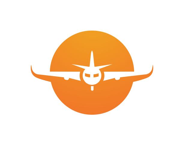 Modello di vettore di logo e simboli della mosca dell&#39;aeroplano
