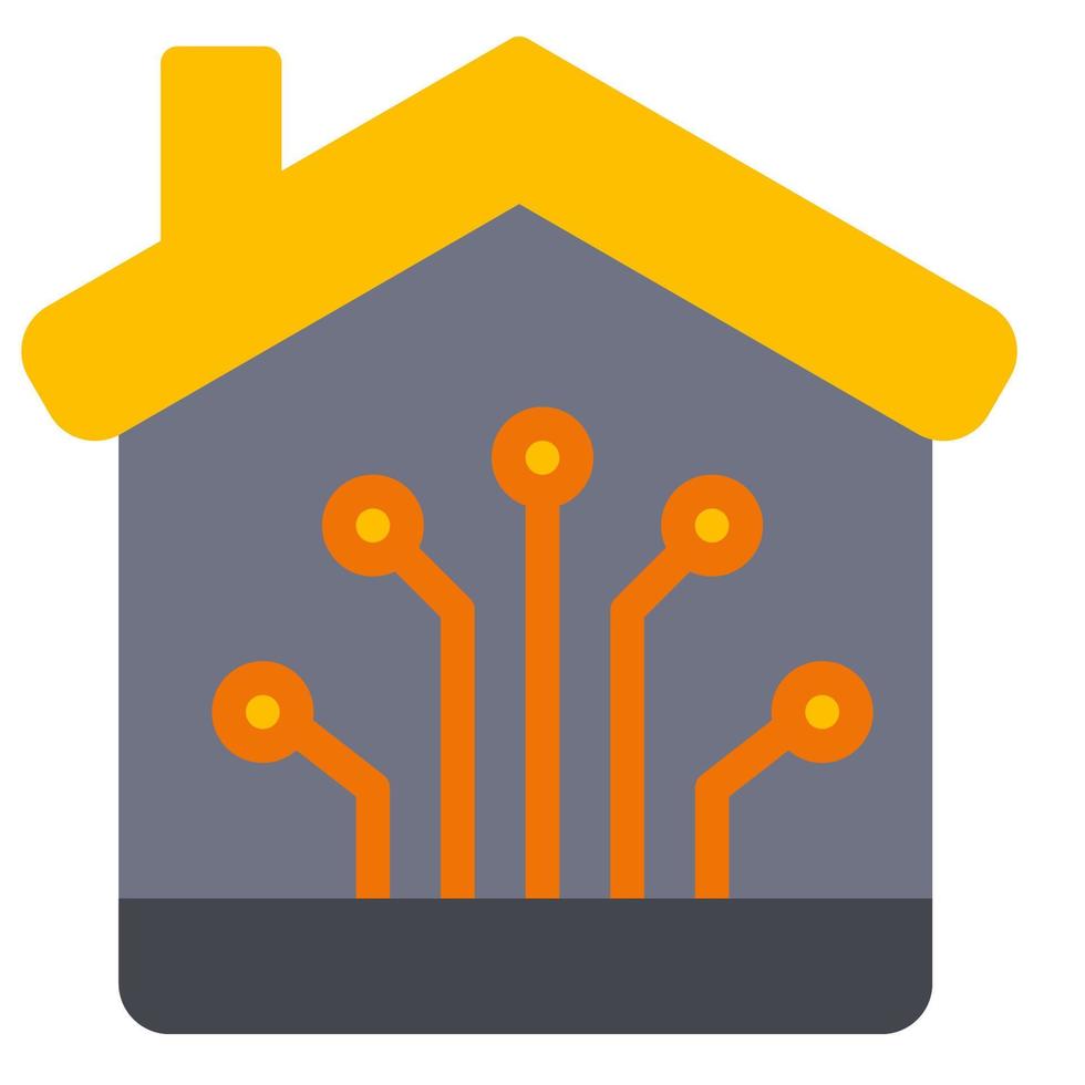 illustrazione gratuita di vettore dell'icona del sistema di controllo della casa intelligente