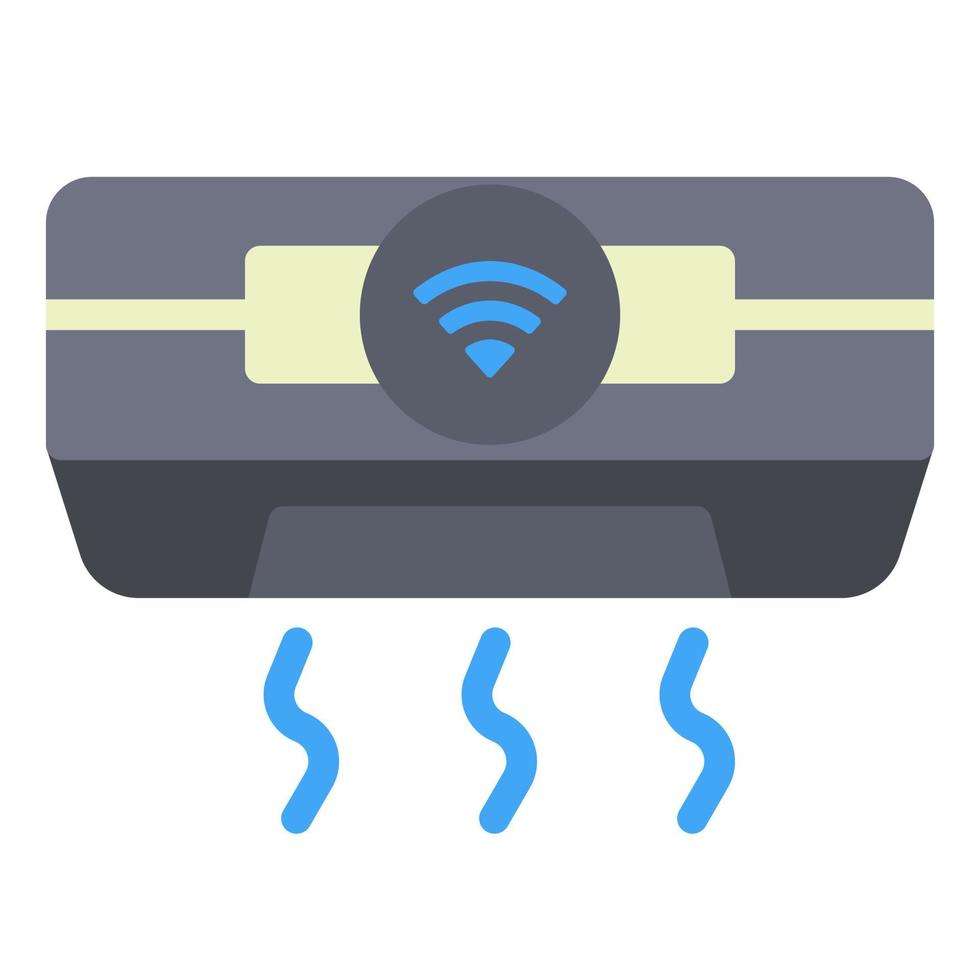illustrazione dell'icona di impostazione della temperatura dell'umidità del condizionatore d'aria intelligente vettore