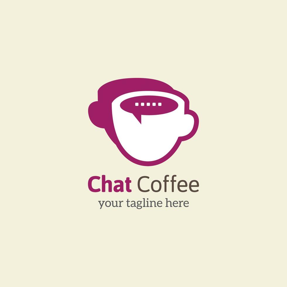 illustrazione di disegno vettoriale del logo della caffetteria