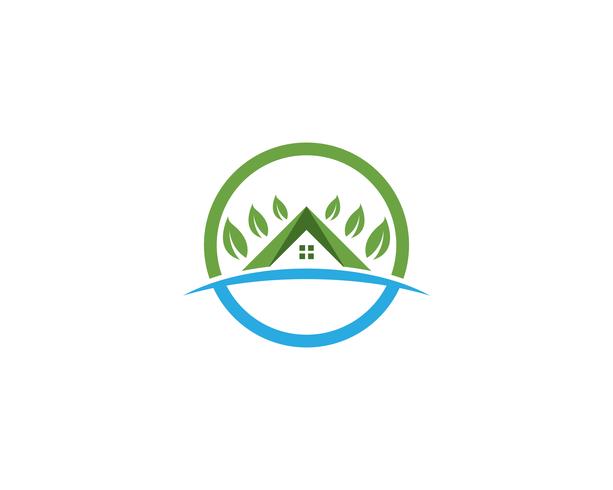 vettori di logo della casa verde